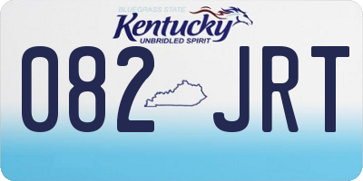 KY license plate 082JRT
