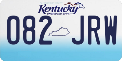 KY license plate 082JRW