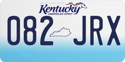 KY license plate 082JRX