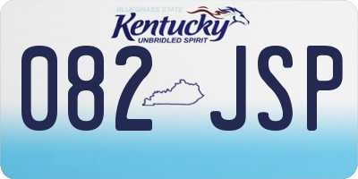 KY license plate 082JSP