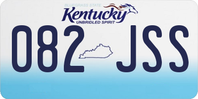 KY license plate 082JSS