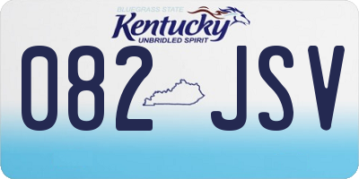 KY license plate 082JSV