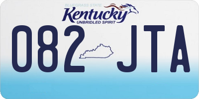 KY license plate 082JTA