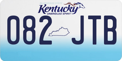 KY license plate 082JTB