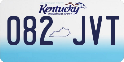KY license plate 082JVT