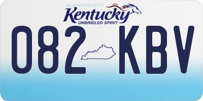 KY license plate 082KBV