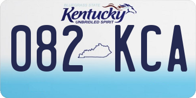 KY license plate 082KCA