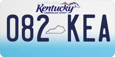 KY license plate 082KEA