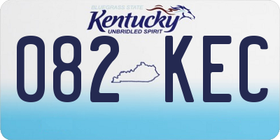 KY license plate 082KEC