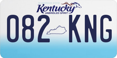 KY license plate 082KNG