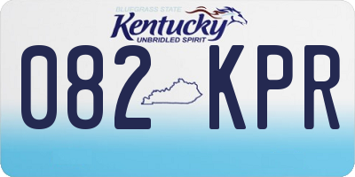 KY license plate 082KPR