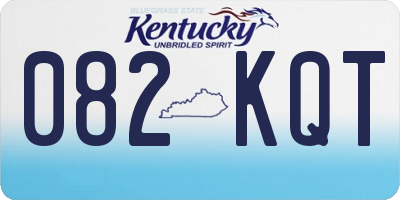 KY license plate 082KQT