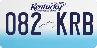KY license plate 082KRB