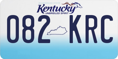 KY license plate 082KRC
