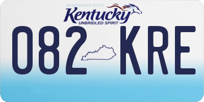 KY license plate 082KRE