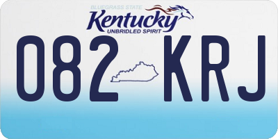 KY license plate 082KRJ