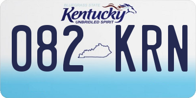 KY license plate 082KRN