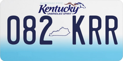 KY license plate 082KRR