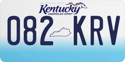 KY license plate 082KRV