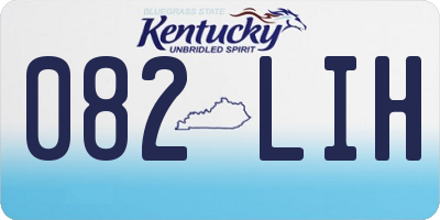 KY license plate 082LIH