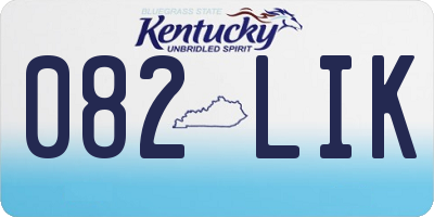 KY license plate 082LIK