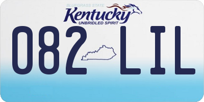 KY license plate 082LIL