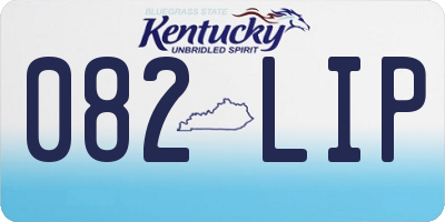 KY license plate 082LIP