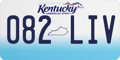 KY license plate 082LIV