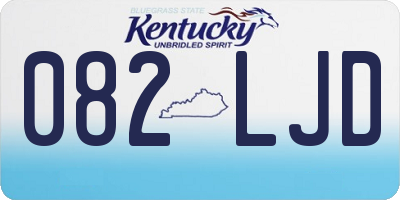 KY license plate 082LJD