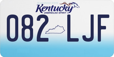 KY license plate 082LJF