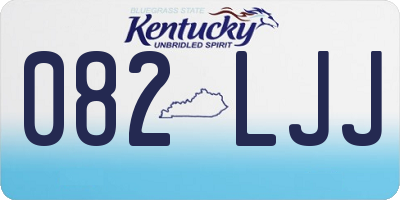 KY license plate 082LJJ
