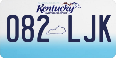 KY license plate 082LJK