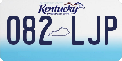 KY license plate 082LJP
