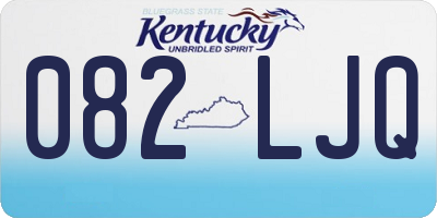 KY license plate 082LJQ