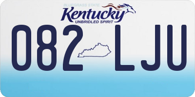 KY license plate 082LJU