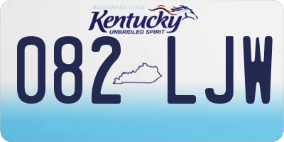 KY license plate 082LJW