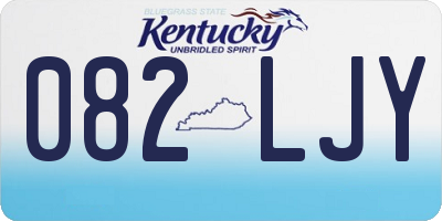 KY license plate 082LJY
