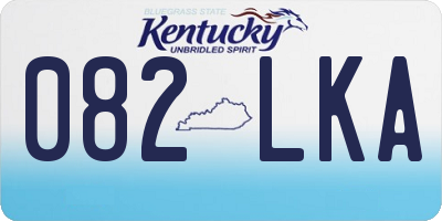 KY license plate 082LKA