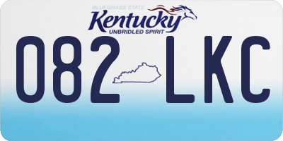 KY license plate 082LKC