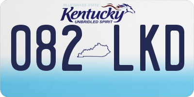 KY license plate 082LKD