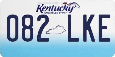 KY license plate 082LKE