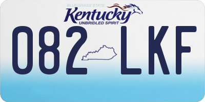 KY license plate 082LKF