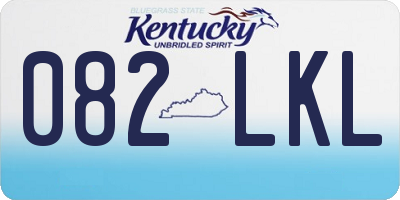 KY license plate 082LKL