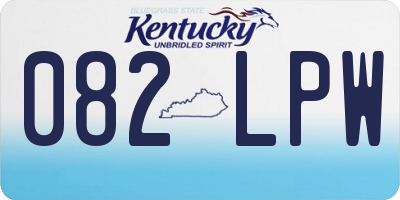KY license plate 082LPW