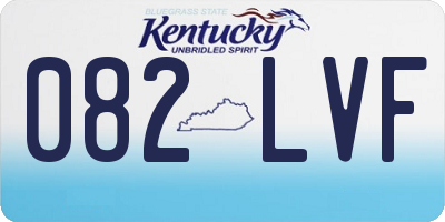 KY license plate 082LVF