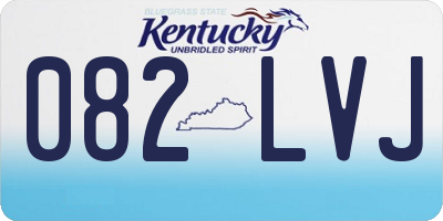 KY license plate 082LVJ