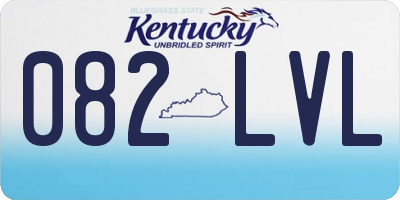 KY license plate 082LVL