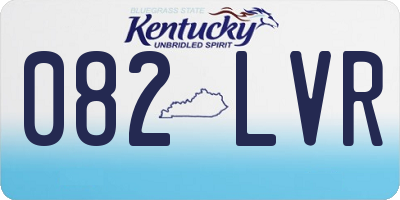 KY license plate 082LVR