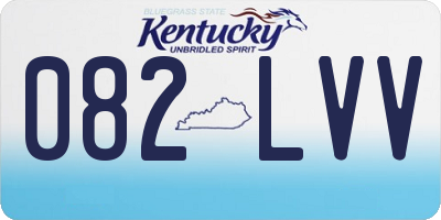 KY license plate 082LVV