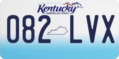KY license plate 082LVX